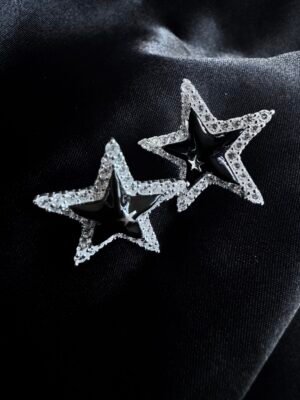 Aros Maxi Estrellas Esmaltadas con Circones