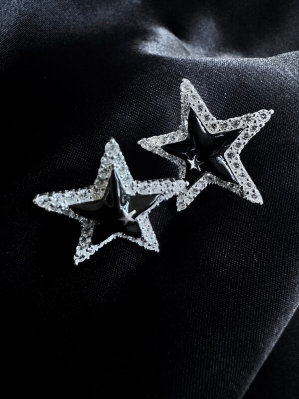 Aros Maxi Estrellas Esmaltadas con Circones