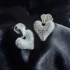 Aros Corazón con Circones Pavé