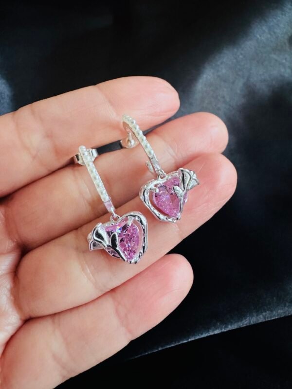 Semi Argollas Perlas con Corazón y Flor