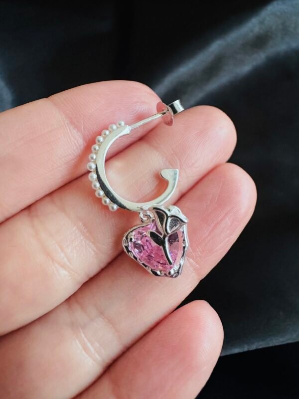 Semi Argollas Perlas con Corazón y Flor