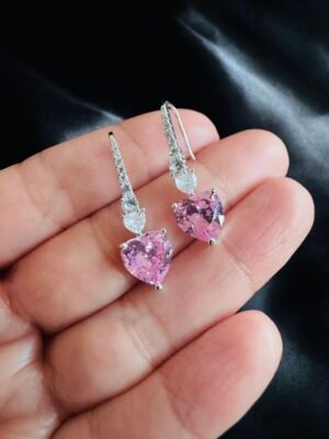 Aros Corazones y Circones Rosa