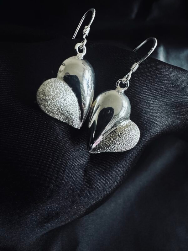 Aros Corazón Chunky Diamantado