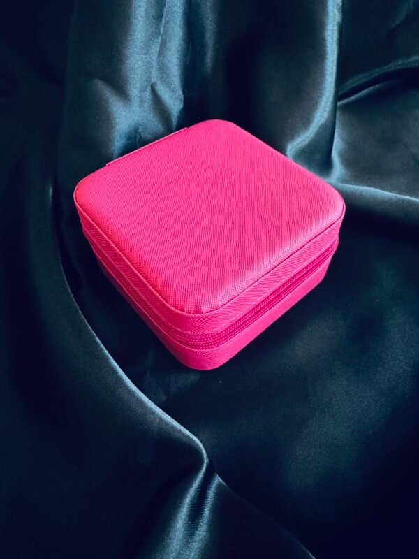 Joyero Cuadrado de Viaje Rosado