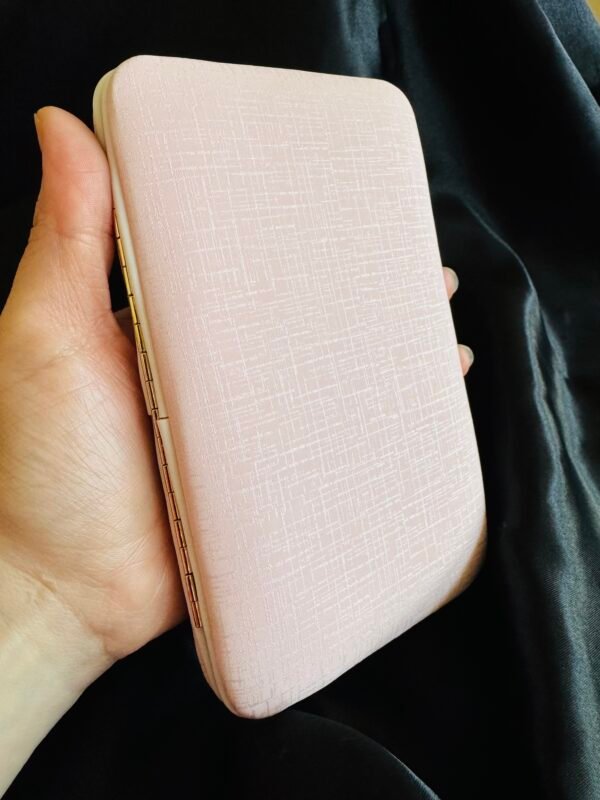 Joyero de Cartera con Espejo Rosa