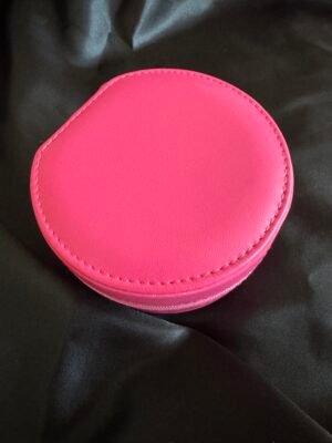 Joyero Redondo de Viaje Magenta