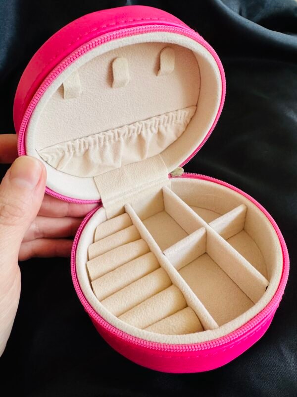 IMG_1019 Joyero Redondo de Viaje Magenta