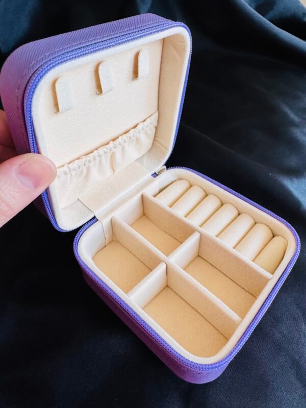 Joyero Cuadrado de Viaje Morado