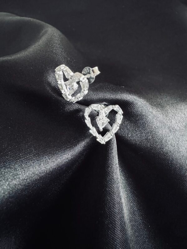 Aros Corazón con Circones Baguette