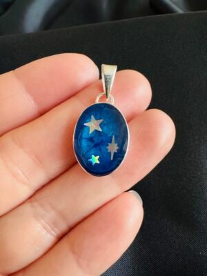 Colgante Ovalado Estrellas en el Cielo