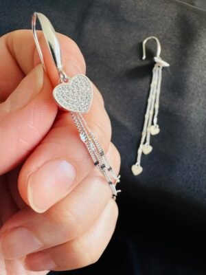 Aros Corazones con Circones y Cadenas