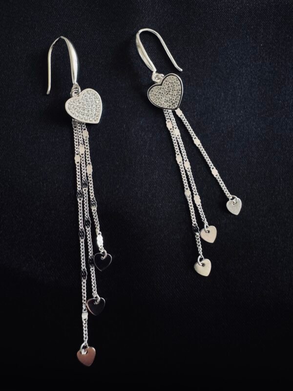 Aros Corazones con Circones y Cadenas