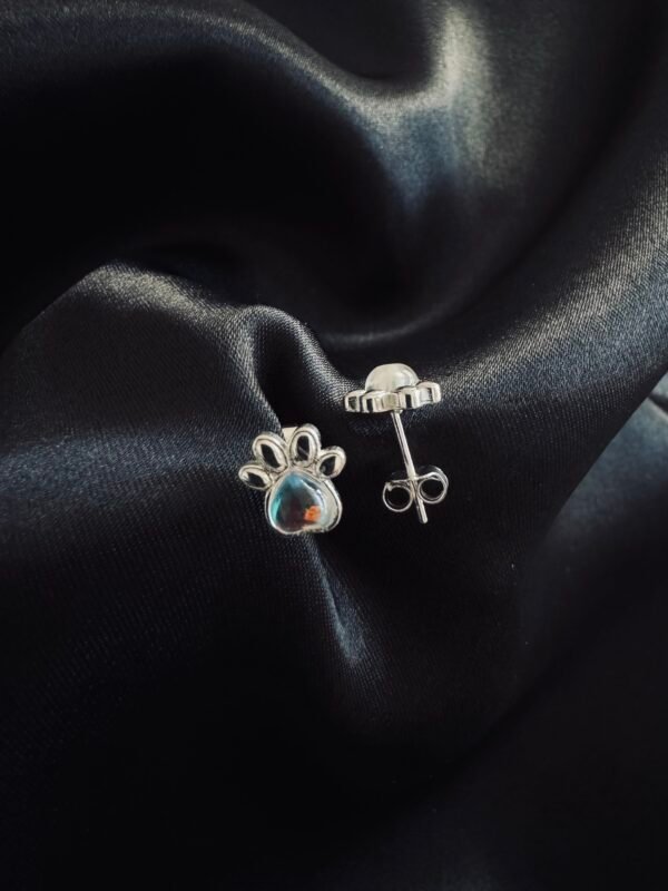 Aros Patitas con Piedra Luna