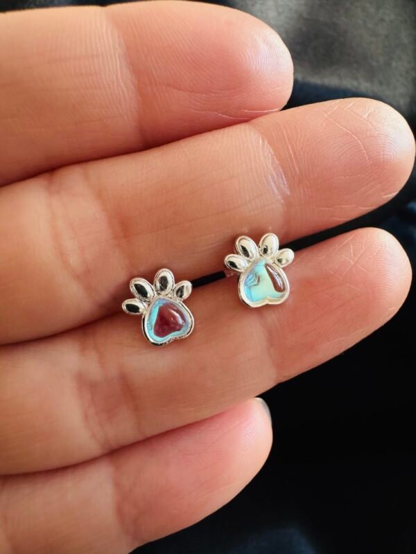 Aros Patitas con Piedra Luna