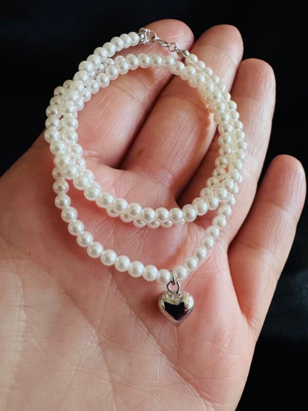 Collar Perlas y Corazón