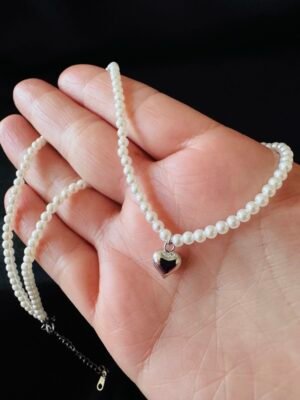 Collar Perlas y Corazón