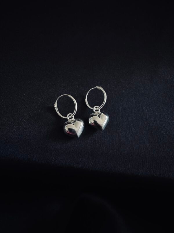 Argollas con Corazón Chunky