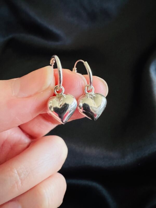 Argollas con Corazón Chunky