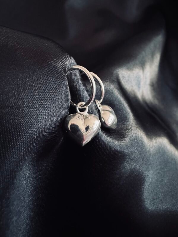 Argollas con Corazón Chunky