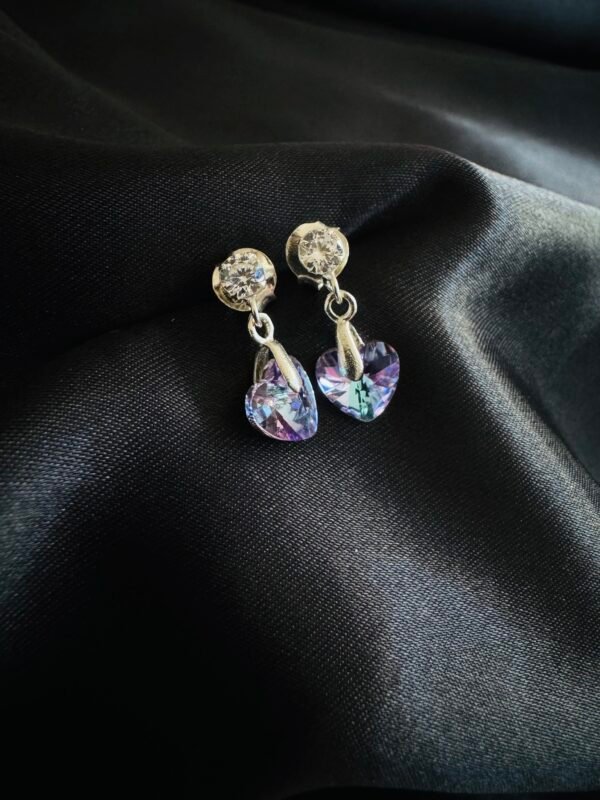 Aros Corazón de Cristal con Circón