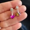 Aros Corazón de Cristal con Circón