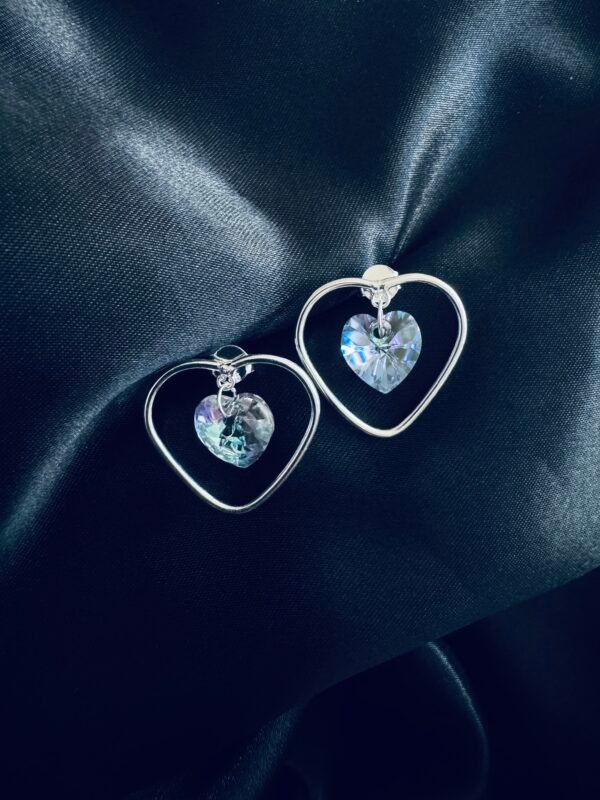 Aros Corazón con Cristal de Corazón