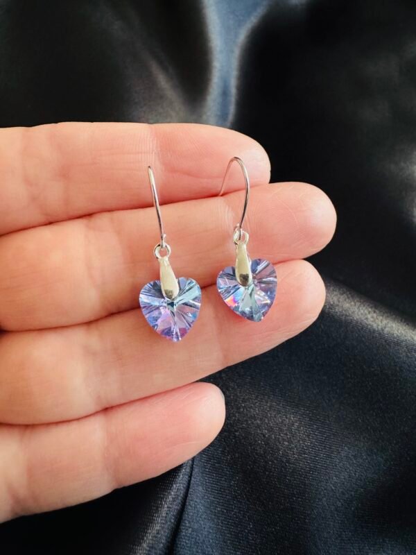 Aros Corazón de Cristal Tornasol