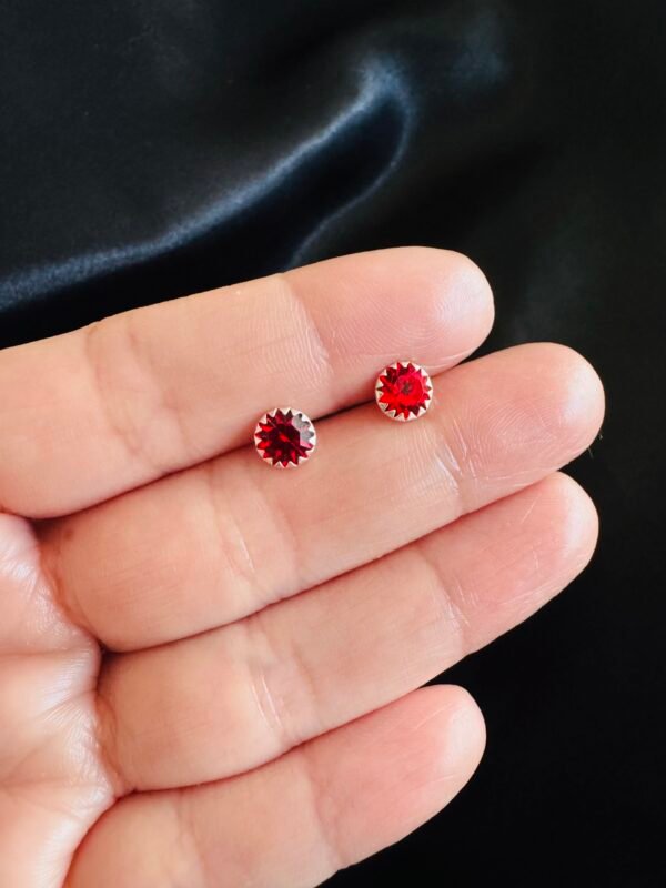 Aros de Cristal Rojo