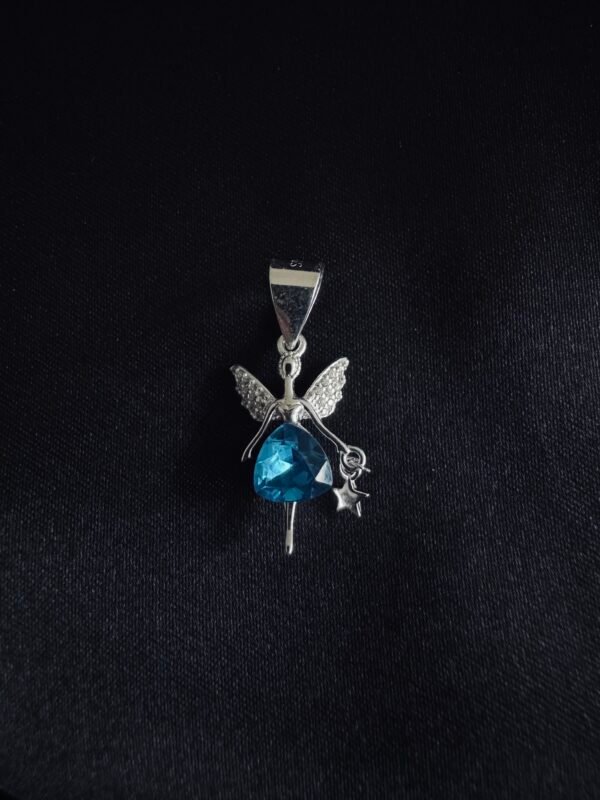 Colgante Hada con Circón Celeste y Estrella
