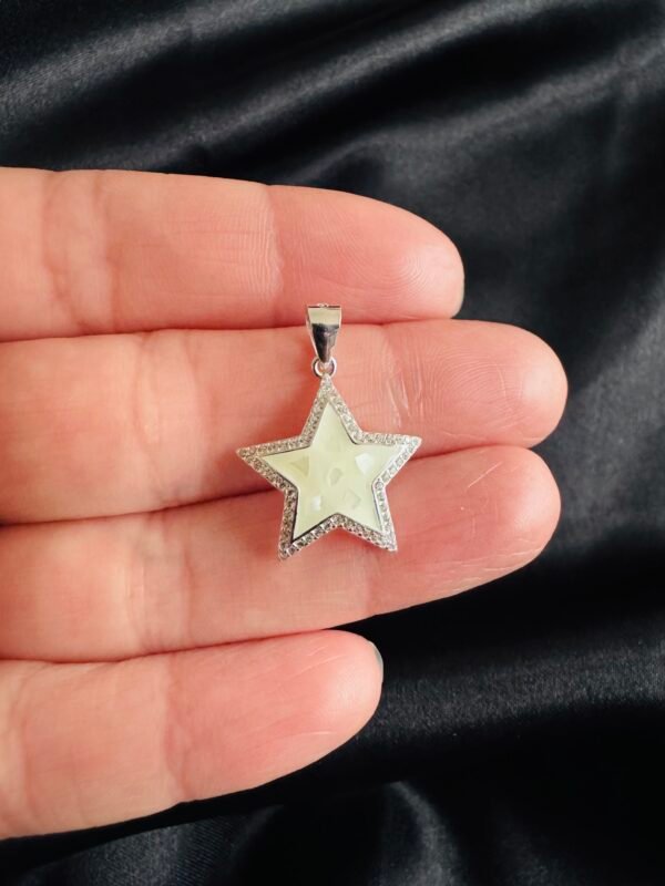 Colgante Estrella Cóncava Esmaltada con Circones