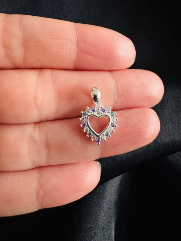 Colgante Corazón con Circones Multicolor