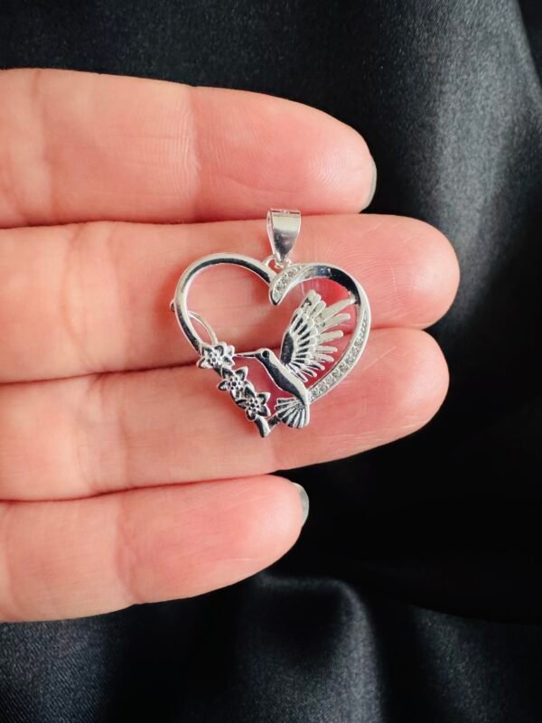 Colgante Colibrí y Corazón con Circones