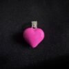 Colgante Corazón Chunky Esmaltado Rosa Barbie