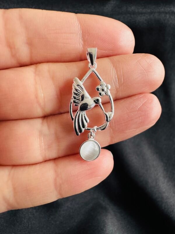 Colgante Colibrí y Cuarzo