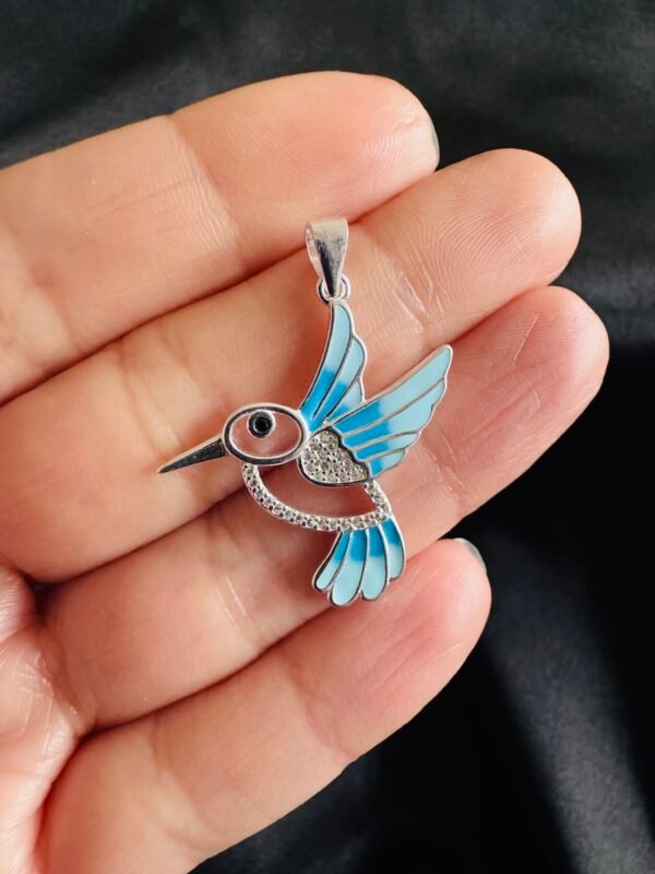 Colgante Colibrí Esmaltado con Circones