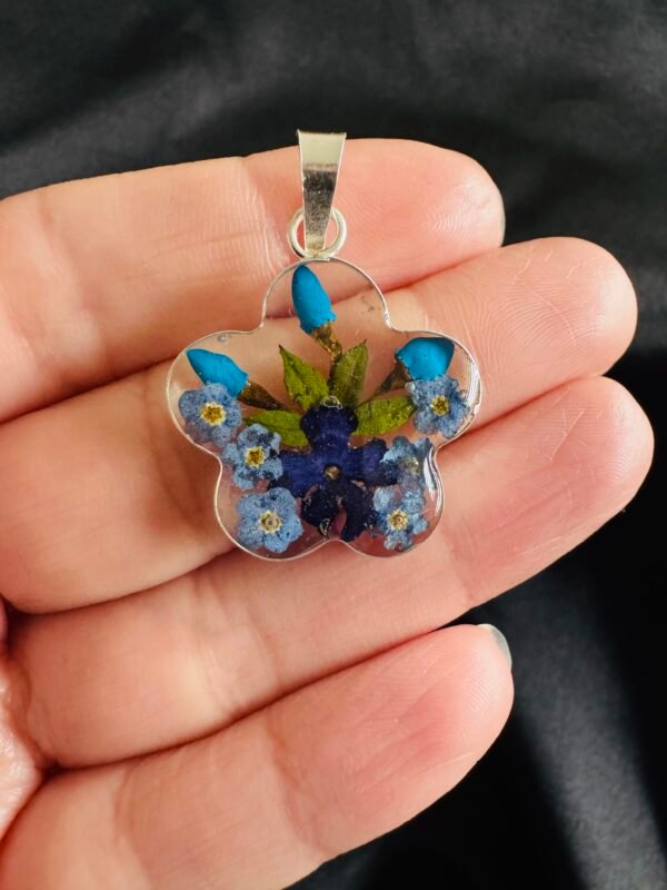 Colgante No me Olvides en Resina