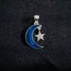 Colgante Luna Azul Metalizada