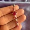 Piercing de Ombligo Flores con circones