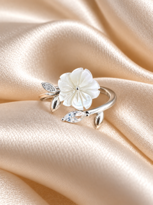 Anillo Adaptable Flor Nacarada