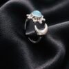 5C80066C-8E9F-47BF-A768-09DDDDC580BA Anillo Adaptable Eclipse con Piedra Turquesa