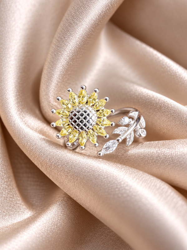 7279F447-1E05-4F09-80B4-5E2BCB0CEB89 Anillo Adaptable Girasol con Circones 🌻
