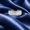 Anillo Adaptable Cintillo con Circones Baguette
