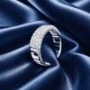 Anillo Adaptable Cintillo con Circones Baguette
