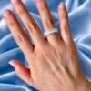 Anillo Adaptable Cintillo con Circones Baguette