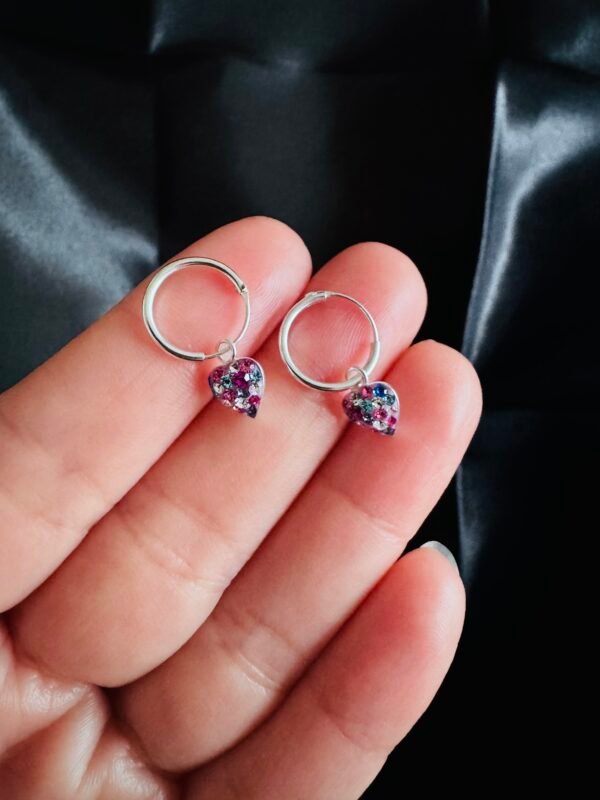 Argollas Corazón con Cristales