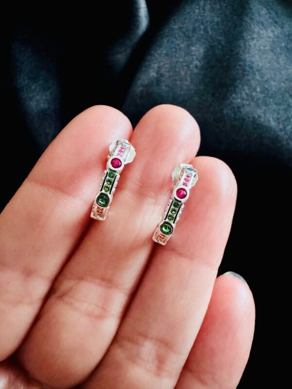 Semi Argollas Circones de Color