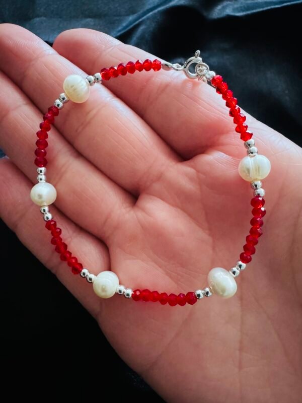 Pulsera Cristales con Perlas y Esferas