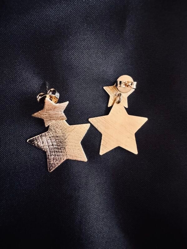 IMG_2299 Aros Estrellas con Enchape en Oro