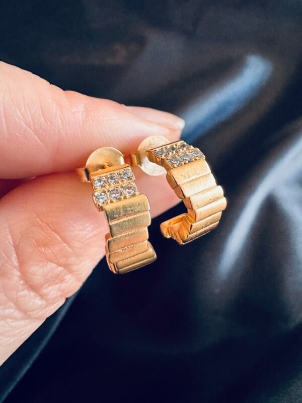 IMG_2305 Semi Argollas Enchapado en Oro Rosa con Circones