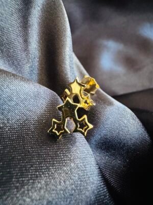 IMG_2319 Aros Trío de Estrellas con Baño de Oro